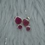 Raw Ruby Stud Earrings: July Birthstone, thumbnail 6 of 6