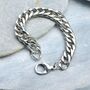 Chunky Stainless Steel Men's Curb Bracelet, thumbnail 4 of 6