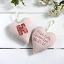 Personalised Initial Hanging Heart Gift, thumbnail 10 of 12