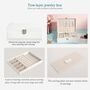 Two Tier Jewellery Storage Box Organiser Case, thumbnail 4 of 7