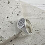 Family Initials Large Silver Signet Ring, thumbnail 2 of 10