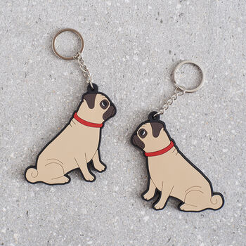 Pug Key Ring Personalisation Available, 4 of 4