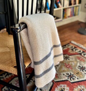100% Alpaca Rib Knit Throw, 4 of 5