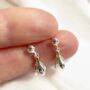 Sterling Silver January Birth Flower Snowdrop Stud Earrings, thumbnail 2 of 7