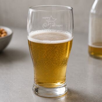 50th Birthday Gift Shooting Star Engraved Pint Glass, 4 of 11