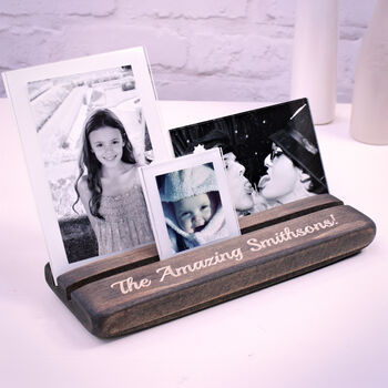 Personalised Carved Wooden Photograph Holder, 4 of 4