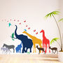 Thirteen Safari Animal Wall Stickers New Sizes, thumbnail 2 of 7
