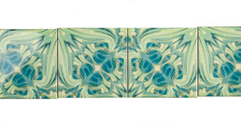 Botanical Green Blue Ceramic Tile, 8 of 12