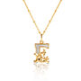 Gold Plated E Initial Necklace With Mother Of Pearl, thumbnail 1 of 6