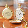 Personalised 50th Birthday Pocket Watch Classic Design, thumbnail 3 of 6