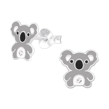 Koala Sterling Silver Earrings, 3 of 5