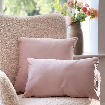 Luxury Super Soft Velvet Cushion Blush Pink, 6 of 6