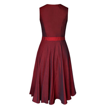 Lydia 50s Style Dress Red, 6 of 8