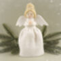 Christmas Felt Light Haired Angel Tree Topper | Festive Decor | Christmas Decoration | Seasonal, thumbnail 1 of 6