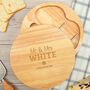 Personalised First Christmas Mr And Mrs Cheese Board, thumbnail 1 of 7