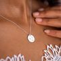 Sterling Silver Birth Flower Bouquet Necklace, thumbnail 2 of 12