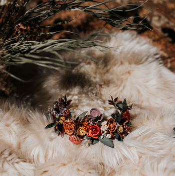 Boho Bridal Flower Crown, 4 of 9
