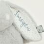 Personalised Grey Bunny Soft Toy, thumbnail 2 of 4