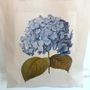Hydrangea Flower Illustration Cotton Shopping Tote, thumbnail 3 of 7