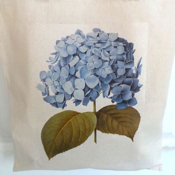 Hydrangea Flower Illustration Cotton Shopping Tote, 3 of 7