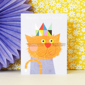 Happy Birthday Fluffus Cat Mini Card By Kali Stileman Publishing ...