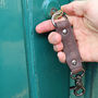 Personalised Leather Keyring Clip + No Touch Tool, thumbnail 10 of 11