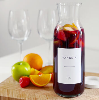Glass Carafe With Personalised Minimalist Label, 6 of 6
