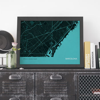 Personalised Barcelona City Street Map Print, 4 of 10