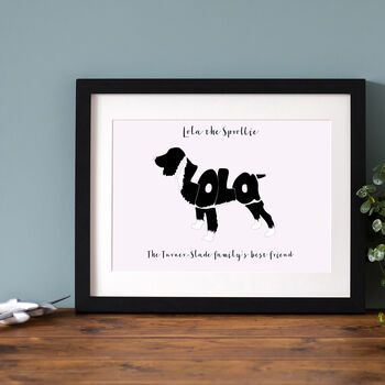 Personalised Collie Dog Print, 3 of 4