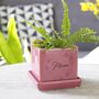 Personalised Mini Cube Plant Pot For Mum, thumbnail 9 of 10