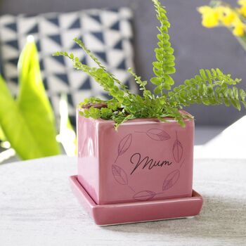 Personalised Mini Cube Plant Pot For Mum, 9 of 10