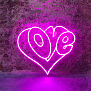 Love Heart Neon LED Sign By Waiting for a Sign