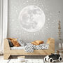 Pale Moon And Stars Fabric Wall Sticker, thumbnail 3 of 4