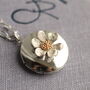 Personalised Silver Daisy Flower Locket, thumbnail 1 of 12