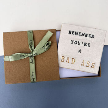 Remember You're A Bad Ass Ceramic Coaster, 6 of 12