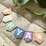 Soft Pastel Personalised Baby Bunting, thumbnail 1 of 8