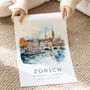 Zurich Travel Print, thumbnail 2 of 7