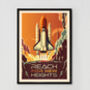 Set Of Three Space Themed Retro Unframed Posters, thumbnail 7 of 7