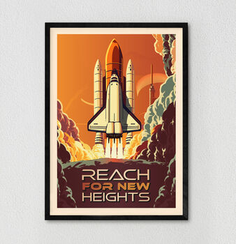 Set Of Three Space Themed Retro Unframed Posters, 7 of 7