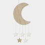 Wooden Moon With Stars Decoration, thumbnail 2 of 2