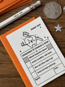 'Tooth Fairy' Letterpress Mini Calling Cards, 4 of 4