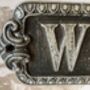 Vintage Black And Silver Bathroom Sign Wc Home / Office, thumbnail 4 of 4