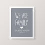 'We Are Family' Personalised Print With Family Names, thumbnail 1 of 3