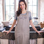 Personalised Wheat Sheaf Linen Crossback Apron, thumbnail 4 of 8