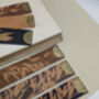 Personalised Bamboo Print Leather And Brass Bookmark, thumbnail 4 of 7