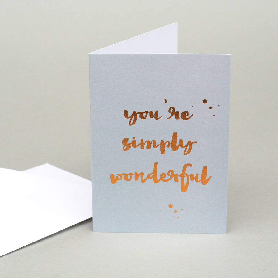 You're Simply Wonderful Card By Nancy & Betty Studio ...