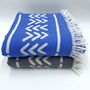 Patmos Patterned Peshtemal Towel Sky Blue, thumbnail 5 of 9