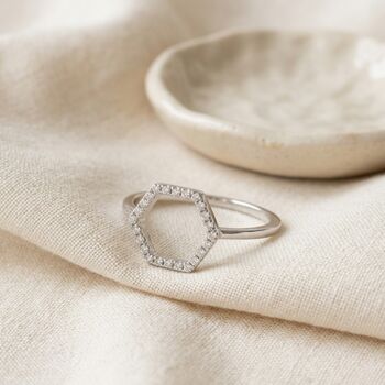 Hexagon Ring Silver, 6 of 8