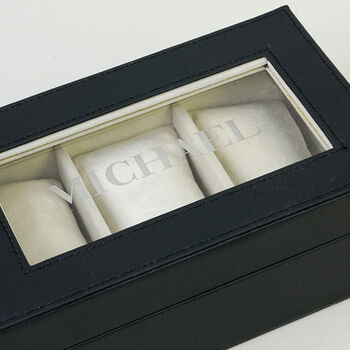 Personalised Name Three Piece Watch Box, 4 of 5