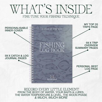 Angler’s Fishing Log Book | 59 Trips, 2 of 8